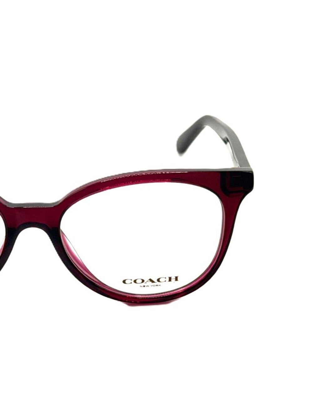 COACH HC 6138U 5604 Transparent Burgundy Women Eyeglasses 52mm 16 140 - Picture 2 of 6
